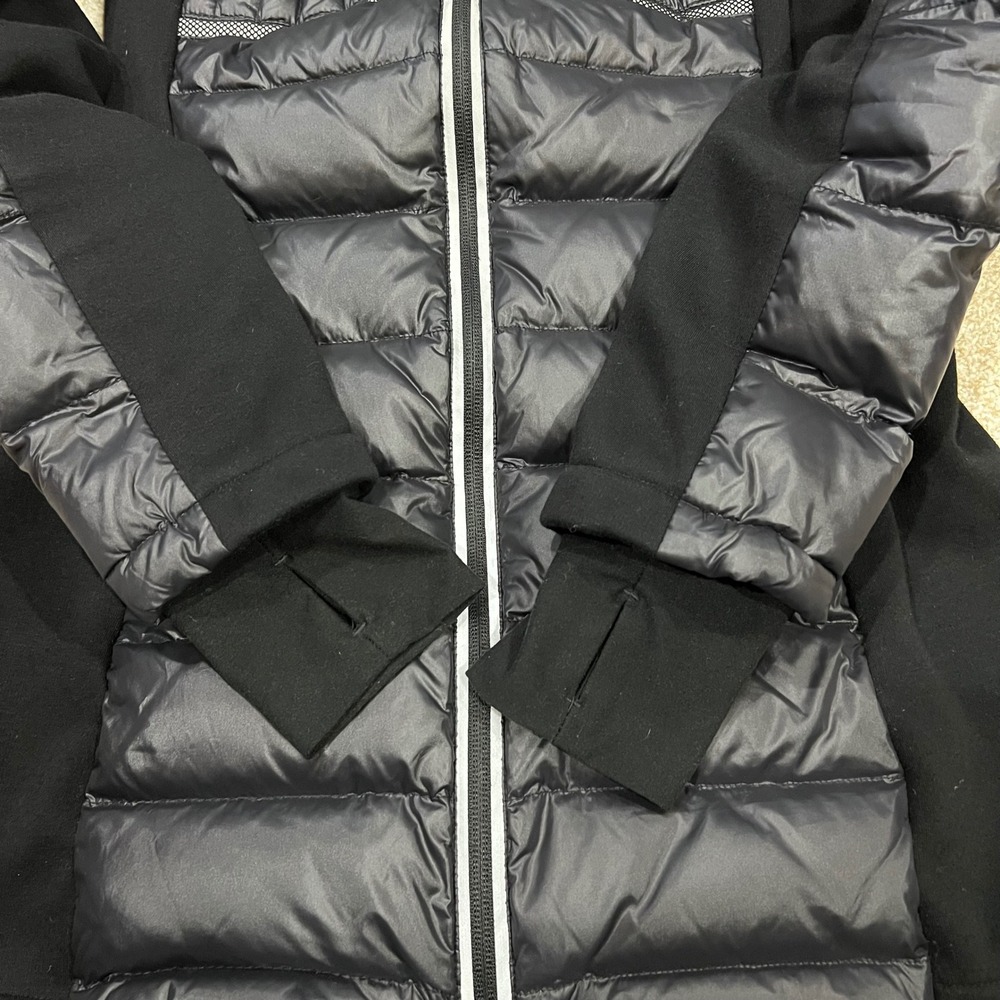 Blanc Noir Reflective Inset Down Filled Featherweight Hooded Parka Black‎ Small - Picture 9 of 9